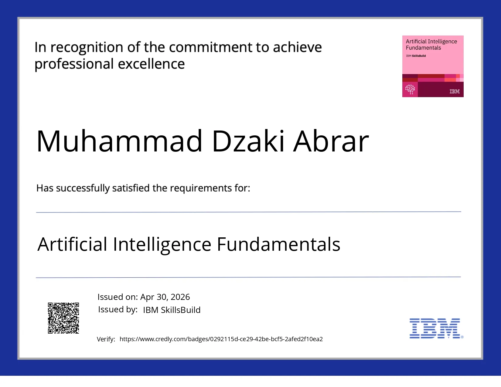 Artificial Intelligence Fundamentals